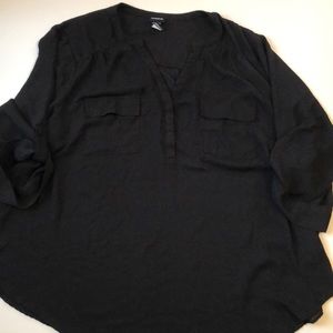 Torrid Harper - Black Georgette Pullover Blouse